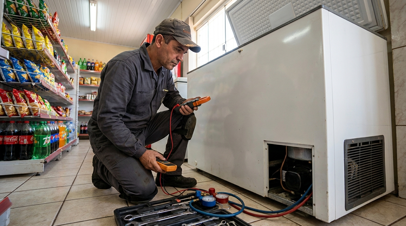 Conserto de placa eletrônica de freezer nos Bairro dos Lopes, Limeira‑SP